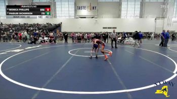 62 lbs Cons. Semi - Paislee Dickerson, Falconer Youth Wrestling vs Monica Phillips, Newark Valley Wrestling Club
