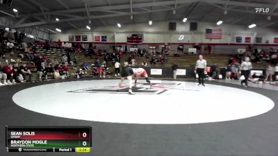 141 lbs Cons. Round 7 - Sean Solis, UMary vs Braydon Mogle, Northern State