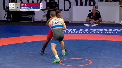 77 kg Repechage #1 - Kamal Bey, USA vs Tsimur Berdyieu, AIN