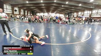 71 lbs Champ. Round 2 - Braxton Bringhurst, Westlake vs Rome Fieldstad, Shootbox Wrestling Club