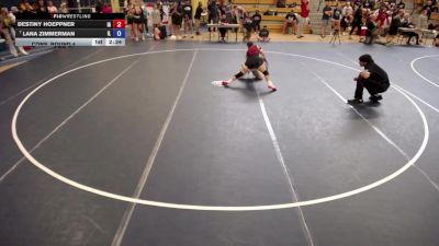 135 lbs Cons. Round 4 - Destiny Hoeppner, IA vs Lana Zimmerman, IL