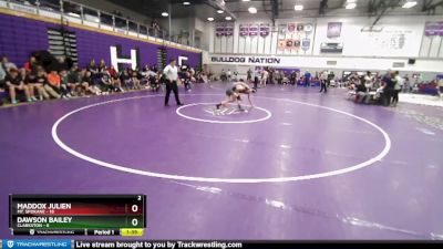 132 lbs Round 1 (32 Team) - Dawson Bailey, Clarkston vs Maddox Julien, Mt. Spokane