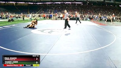 D1-165 lbs Champ. Round 1 - Paul Khamo, Warren Mott HS vs Yaseen Jaber, Allen Park HS