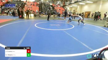 55 lbs Final - James Evans, Bartlesville Wrestling Club vs Kaysen Peters, Collinsville Cardinal Youth Wrestling