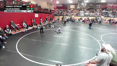 53 lbs Champ. Round 5 - Wrenley Reynolds, 208 Badgers Wrestling Club vs Lillian Blaisdell, Brothers Of Steel Wrestling Club