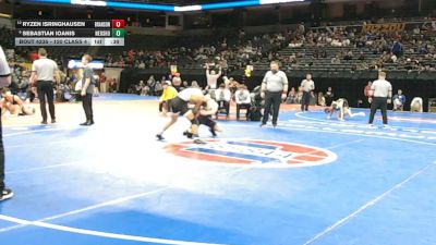 120 Class 4 lbs Cons. Round 2 - Ryzen Isringhausen, Branson vs Sebastian Ioanis, Neosho