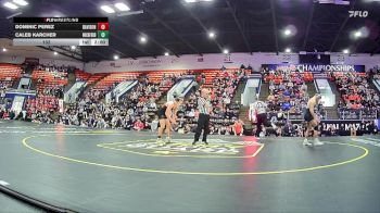 132 lbs Quarterfinals (8 Team) - Dominic Perez, Davison HS vs Caleb Karcher, Rockford HS
