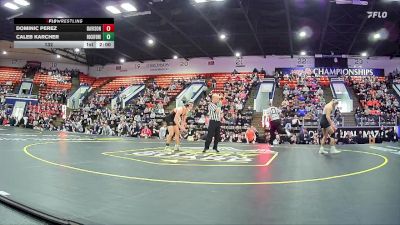 132 lbs Quarterfinals (8 Team) - Dominic Perez, Davison HS vs Caleb Karcher, Rockford HS