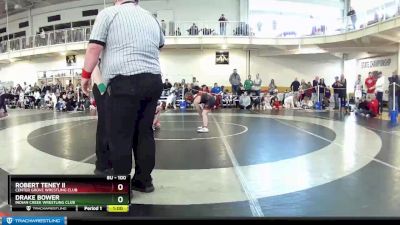 100 lbs Semifinal - Robert Teney Ii, Center Grove Wrestling Club vs Drake Bower, Indian Creek Wrestling Club