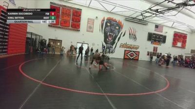 132 lbs Quarterfinal - Kinli Bitton, Rocky Mountain Middle School vs Karmin Escobedo, Powell Middle School