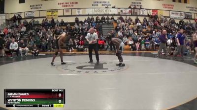 150 lbs Quarterfinal - Jahan Isaacs, Cle. Heights vs Wynton Denkins, Perrysburg