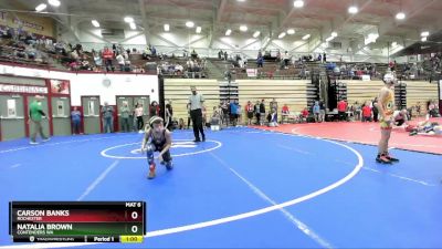 70-75 lbs Round 1 - Carson Banks, Rochester vs Natalia Brown, Contenders WA