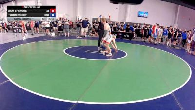157 lbs Cons. Round 1 - Liam Sprague, Athletes In Action vs John Knight, Clarksburg Junior Wrestling Club