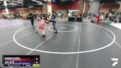 150 lbs Cons. Round 3 - Gunner Morris, Cardinal Wrestling Club vs Zion Blue, Lake Highlands High School Wrestling