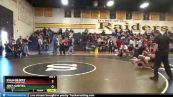 170 lbs Champ. Round 1 - Evan Gilbert, Calvary Chapel (sa) vs Shea Gabriel, Oak Hills