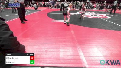 49 lbs Round Of 16 - Kolton Snyder, Skiatook Youth Wrestling vs Baylor Bay, Sperry Wrestling Club