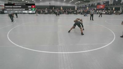 126 lbs Cons. Semis - Cristian Vaughter, Compound Wrestling vs Griffin Sensintaffar, Cowboy Wrestling Club