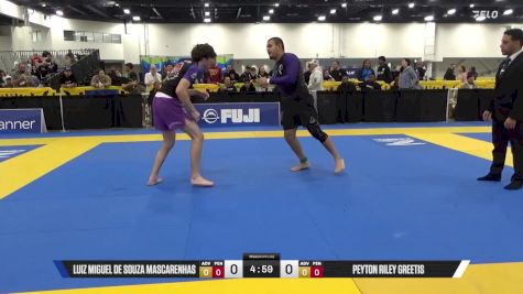 Peyton Riley Greetis vs Luiz Miguel De Souza Mascarenhas 2025 World IBJJF Jiu-Jitsu No-Gi Championship