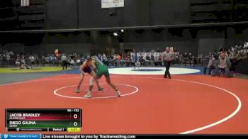 6A - 132 lbs Semifinal - Jacob Bradley, Olathe East vs Diego Gauna, Derby