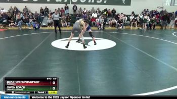 120 lbs Round 4 - Braxton Montgomery, Florence vs Owen Roach, Cherokee County