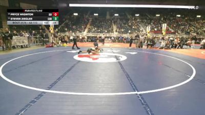 4A-113 lbs Cons. Round 1 - Pryce Wiginton, Riverton vs Steven Ziegler, Campbell County