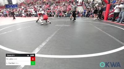 102 lbs Consi Of 4 - Riley Laho, Gameface Acadamy vs Lillie Cariker, Collinsville Cardinal Youth Wrestling