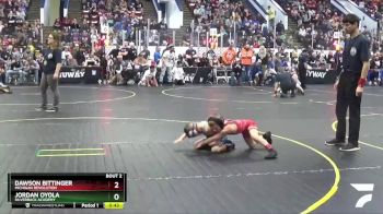 52 lbs Semifinal - Jordan Oyola, Silverback Academy vs Dawson Bittinger, Michigan Revolution