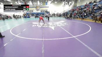 138 lbs Quarterfinal - Nicholas Barrett, Grassfield vs Carter Baker, Western Branch