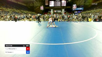 113 lbs Rnd Of 128 - Jordan Manyette, PA vs Bryer Caves, WI