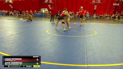 180-180 A Round 1 - Logan Peterson, Cumberland vs Gavin Hinderman, Iowa Grant/Highland