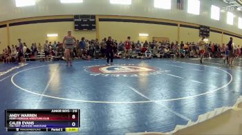 215 lbs Quarterfinal - Andy Warren, Perry Meridian Wrestling Club vs Caleb Evans, The Fort Hammers Wrestling