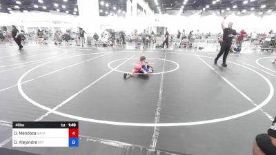 46 lbs 2nd Place - Dakota Mendoza, Mantanona TCWC vs Donovan Alejandre, Roy WC