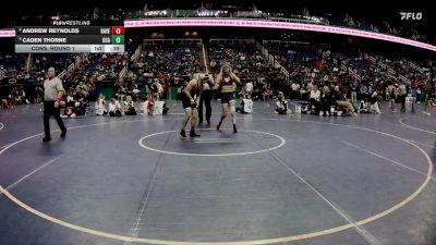 1A 150 lbs Cons. Round 1 - Andrew Reynolds, Hayesville High School vs Caden Thorne, Uwharrie Charter Academy