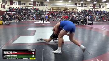 215 lbs Round 3 - Joseph Zimmer, Tinley Park (Andrew) vs Perry Lehman, West Liberty