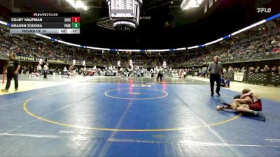 117 lbs Round Of 16 - Colby Kaufman, Chestnut Ridge vs Braden Todora, Parkland