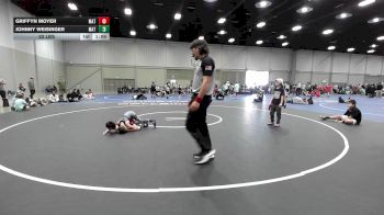 52 lbs Rr Rnd 2 - Griffyn Moyer, Mat Union Misfits 9U 2 vs Johnny Weisinger, Mat Union Misfits 9U 1