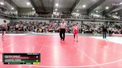 110 lbs Champ. Round 2 - Colton Passley, Webb City Youth Wrestling Club-AAA vs Kameron Unger, Centralia Wrestling Club-AAA