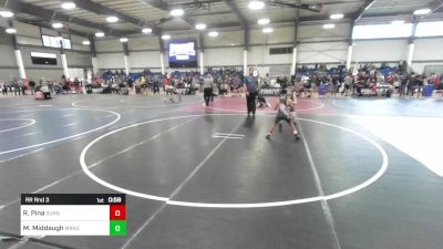 74 lbs Rr Rnd 3 - Raymond Pina, Sunnyside WC vs Miles Middaugh, Manu WC