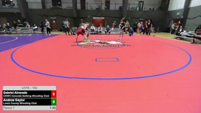 150 lbs Quarters - Gabriel Alvarado, CNWC Concede Nothing Wrestling Club vs Andrew Gaylor, Lewis County Wrestling Club