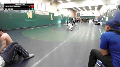 126 lbs Champ. Round 3 - Sid Cohen, Rancho Bernardo vs Trevor Nicholson, Great Oak