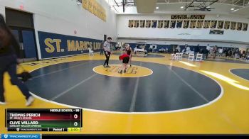 98 lbs Champ. Round 2 - Clive Willard, Lovejoy Willow Springs vs Thomas Perich, St. John`s School