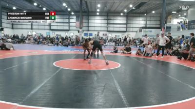 126 lbs Allday - Preston Witt, WAXHAW WRESTLING vs Cadence Brower, PINECREST