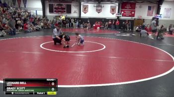 Round 1 - Leonard Bell, WACO vs Grady Scott, Burlington Junior Wrestling