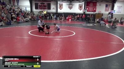 Round 1 - Leonard Bell, WACO vs Grady Scott, Burlington Junior Wrestling