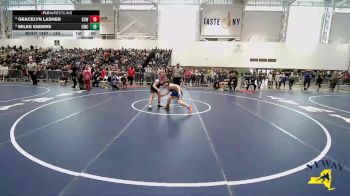 134 lbs Round 5 - Miles Enders, Cazenovia Wrestling Club vs Gracelyn Lasher, District 3 Wrestling