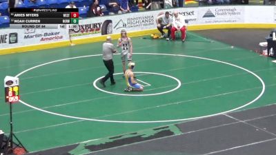 140 lbs Round Of 64 - Aries Myers, Westmont Hilltop vs Noah Curren, Norwin