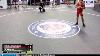 182 lbs Champ. Round 2 - Dylan Olsen, Valley Silverbacks Wrestling Club vs Nathen Cunningham, Temecula Valley High School Wrestling