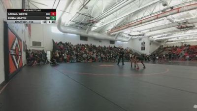 110 lbs Semifinal - Emma Martin, Powell Middle School vs Abigail Wentz, Cody Middle School