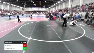 70 lbs Semifinal - Brian Baca, New Mexico Bad Boyz vs Esaia Marquez, Swp