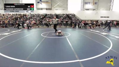 58 lbs Cons. Semi - Jackson Caporiccio, Deep Roots Wrestling Club vs Cole Gioia, Journeymen Wrestling Club